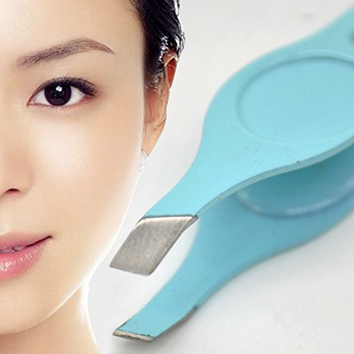 Generic Professional Oblique Wide Handle Eyebrow Tweezer Cosmetic