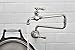 KOHLER K-99270-SN Artifacts Single-Hole Wall-Mount Pot Filler Kitchen Sink Faucet with 22-Inch Extended Spout, Vibrant Polished Nickel