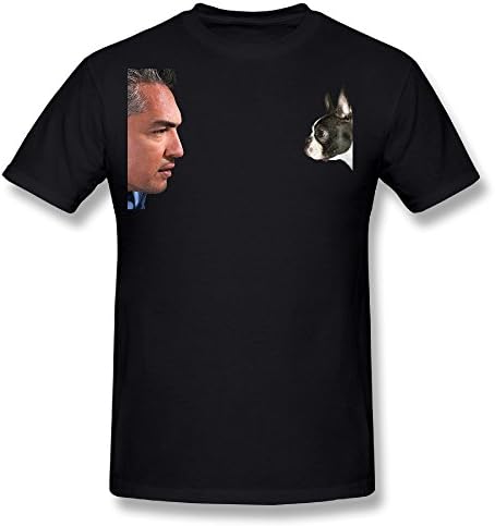 HAOJIA Men's Dog Whisperer Cesar Millan T-shirt 3X Black