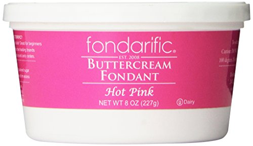 Fondarific Buttercream Fondant, Hot Pink, 8 Ounce