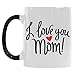 InterestPrint I Love You Mom Morphing Mug Heat Sensitive Color Changing Coffee Mug Cup with Quotes, Funny Mothers Day Best Mom Mother Ever Red Heart Coffee Mug Christmas Birthday Gifts