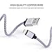 iPhone Charger, EverDigi 4Pack 10FT Premium Lightning to USB Cable 8 Pin Nylon Braided Charging Cable Cord for iPhone 7/7 Plus/6/6s/6 plus/6s plus/iPhone 5/5s/5c/SE/iPad/iPod and More(white)