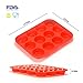 12 Cup Silicone Muffin Pan & Silicone Baking Pan, Nonstick, Dishwasher, Microwave Safe, Red Bakeware (12)