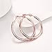 SUNGULF Popular Crystal Rose Gold Plated Oval-Cut Hoop Earrings for Women Girls