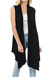 Pastel by Vivienne Women's Asymmetric Open Front Vest Plus