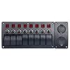 Amarine-made-8-Gang-Red-LED-Indicators-Rocker-Circuit-Breaker-Waterproof-Marine-Boat-Rv-Switch-Panel-Combined-with-Dual-USB-12v-Power-Adapter-Panel-PN-CB8-R-CB1S1S2