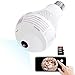 Light Bulb Camera,Include 16GB Card 1080P WiFi Security Camera, 2MP Wireles IP LED Cam,360 Degrees Panoramic VR Indoor/Outdoor Home Surveillance Cameras,Motion Detection/Night Vision/Alarm