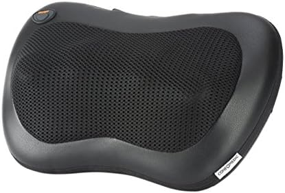 Comfomedic Shiatsu Pillow Neck and Back Massager - Deep Kneading Nodes With Heat - Relax, Sooth and Relieve Neck, Shoulder, Leg, and Back Pain (Black) - 3 Year Warranty