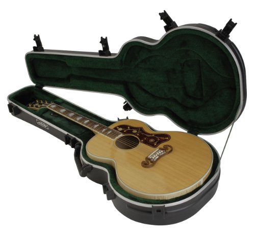 SKB Universal Jumbo Acoustic Shaped Hardshell - TSA Latch, Over-Molded Handle
