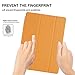BESDATA Ultra Thin Magnetic Smart Cover [Wake/Sleep Function]& Translucent Back Case for 2014 Apple iPad Air 2 + Screen Protector + Cleaning Cloth + Stylus (Orange)