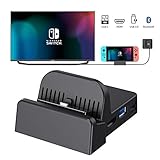 OLCLSS Nintendo Switch Dock with Bluetooth Adjustable Switch Docking Station with Type-C Input Interface Mini HDMI Video Conversion Dock Base with LED Indicator for Nintendo Switch Host