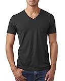 YogaColors Men's Unisex Short Sleeve Jersey V-Neck Pocket Tee T-Shirt XS to 3XL