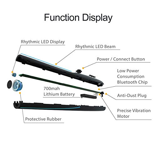 AEROBAND Drum Sticks Air Electronic Drum Set with Light, Bluetooth Wireless Connection Pocketdrum, 3 Modes Portable Drumsticks Indoor/Outdoor Travel Using- 1 Pair