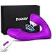 Clitoral Sucking Vibrator，G Spot Vibrating Realistic Dildo 2 in 1 Vibrators Clitoris & G-Spot Stimulator with 9 Suction & Vibration Modes Waterproof, Rechargeable (Purple)