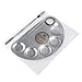 PIXNOR Makeup Palette Nail Art Polish Mixing Plate Stainless Steel 5 Holes Palette with Spatula Tool