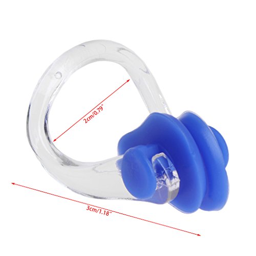 OTGO 1 Pc Men Women PVC Silicone Swim Swimming Nose Clip AD, 3 x 2cm,3g (Blue) - Thumbnail 3