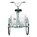 H&ZT Adult Tricycle Trike 7 Speed 3 Wheel Bike with Large Basket and Maintenance Tools, 24/26 Inch Wheel Size Bike Trike, Men’s Women’s Cruiser Bike (Cyan, 1-Speed, 26 Inch)thumb 4
