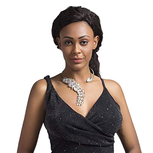 Holylove Crystal Costume Statement Necklace for Women Novelty Fashion Jewelry 1 pc with Gift Box- HLN0008 Crystal