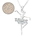 SoulBreezeCollection Dancing Ballerina Dancer Ballet Dance Pendant Necklace Charm (Aqua)