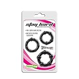 New Body-Safe Stay Hard Cock Rings Erection & Stamina Enhancer, Black and Free Sample Lube