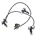 Kmise A1320 1 Set 500k Pots Input Jack Black Assembly Circuit Wiring Harness for Jb Jazz Bass