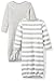 Moon and Back Baby Set of 2 Organic Sleeper Gowns, Grey Heather, 0-6 Months