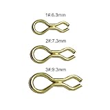 100 Pieces Long Brass Sinker Eyes-Eyelets for Hilts Do-It Lead Weight Molds-Size 9.3mm/7.3mm/6.3mm