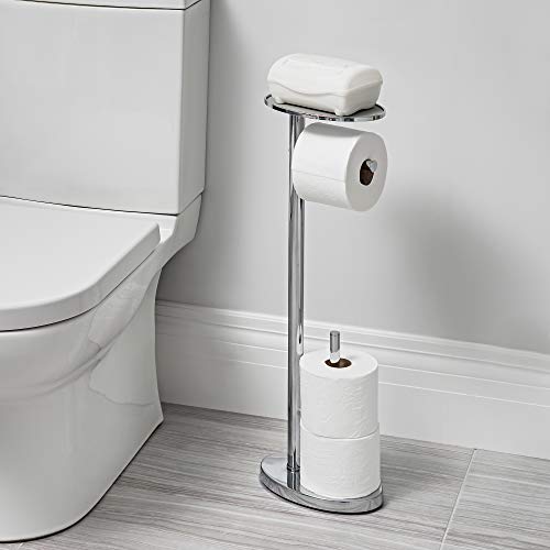 Better Living Products 54584 OVO Toilet Caddy with Tray, Chrome