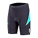 beroy Bike Shorts with 3D Gel Padded,Womens Gel Cycling Shorts, Turquoise-1, Medium