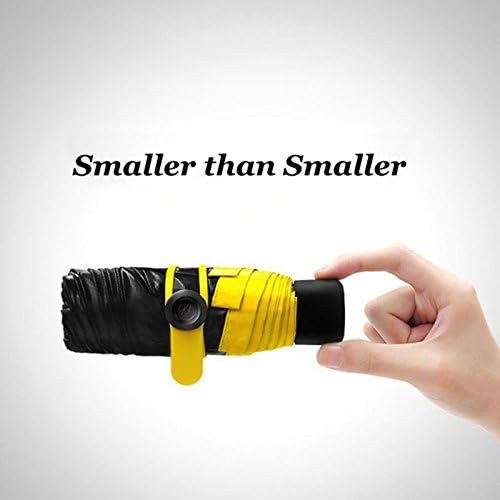 Creative Lightweight Pocket Umbrella Sun Umbrella Clear Umbrellas Mini Fashion Five Umbrella Folding (yellow)
