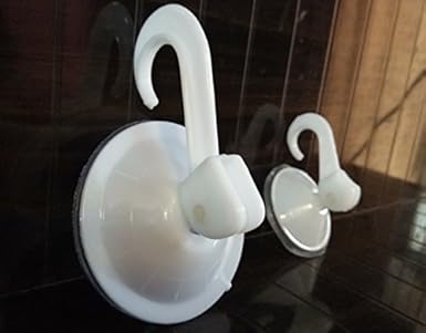 Rollyware Jumbo Size WorldS Biggest Vacuum Hook 6 Pieces All Purpose Heavy Duty Suction Hook - Hanger - Powerful Vacuume Hook