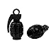 Senzeal 4X Aluminum Grenade Bomb Style Universal Car Truck Motocycle Wheel Tyre Valve Caps Bicycle Tire Air Valve Cover Black
