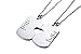 PJ Stainless Steel I'll hold you in my heart Puzzle Piece Heart Matching Couple Dog Tag Necklace