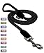 Pawtitas Pet Training 6 foot Reflective Rope Puppy / Dog Leash Extra Small / Small Black