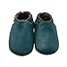 SAYOYO Baby Soft Sole Prewalkers Skid-Resistant Baby Toddler Shoes Cowhide Shoes (12-18 Months, Darkcyan)