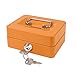 Mini Cash Box with Slot Small Cash Box with Money Tray and Key Lock, Metal Lock Box for Money Safe 4.9