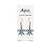 Puzzled Green Sea Turtle Fish Hook Earrings, 1.35 Inch Fashionable Sparkling Rhinestone Stud Drop Earring for Casual Formal Attire Accessory Unique Gift Ocean Life Themed Silver Fashion Accessories
