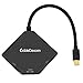 CableDeconn The Cobra Appearance Multi-Function Thunderbolt Mini DisplayPort DP to HDMI VGA DVI Cable Converter Adapter for MacBook Suface Pro Air Black