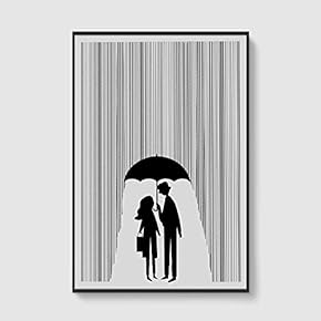 Framed Home Artwork Lines Art for Living Room Bedroom