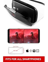 VR Headset   Gafas de realidad virtual de VR WEAR 3D VR para iPhone 6 7 8 Plus X y S6 S7 S8 Note y otros smartphones Android con pantallas de 4,5 6,5"   Infinity