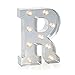 Darice Silver Metal Marquee Letter – R-9.87” Tall, Galvanized Finish, 9.88
