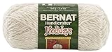 Bernat Handicrafter Holiday Sparkle Yarn, 2.8 Ounce, White, Single Ball