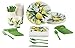 Blue Panda Lemon Garden Party Supplies for Bridal Showers & Birthdays - Plates, Knives, Spoons, Forks, Napkins, and Cups, Serves 24