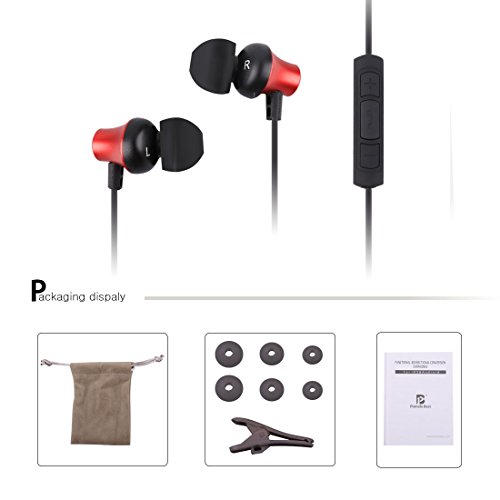 Pomelo Best Earphone with Mic and Remote (Black and Red) - Thumbnail 6