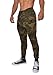 YoungLA Slim Fit Joggers for Men | French Terry Cotton Skinny Tapered Sweatpants | Gym Sports Activewear Workout Clothes 2o2 Camouflage Green Medium