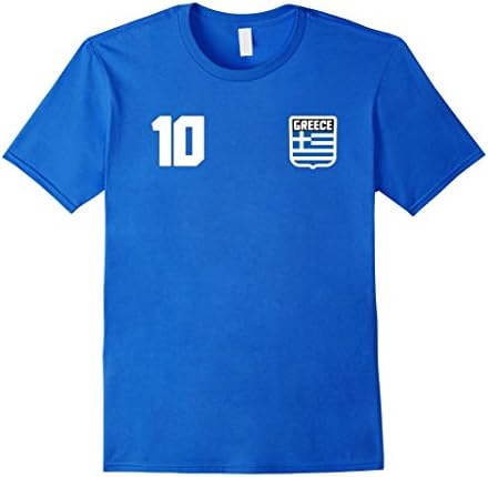 Mens GREECE T-shirt Greek Tee Football Soccer Jersey Style XL Royal Blue