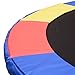 Exacme 10 12 14 15 16 Feet Trampoline Replacement Safety Spring Cover Round Frame Pad Without Holes, Multicolored