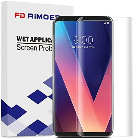 LG V30 Screen Protector [2-Pack] - FD AIMOER Wet Applied Screen Protector for LG V30 with [Case Friendly] [Bubble-Free] [Not Glass]