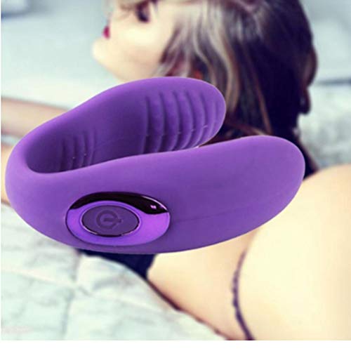 Liwez U-Shape Couple Love Stimulation Promote Toys Multi-Speed Bed Sport Tool Rechargeable Silicone Couples (Black) - Thumbnail 7
