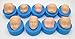 mofa 9 PCS Of Set Human Face Mold With a Eyes Sticker,Can Use for Soap, Candle Moulds, Polymer Clay, Soap Making, Crafting Projects (Large Size)